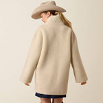 Ariat Womens Scarlett Jacket Parchment refined silhouette with plush texture throughout