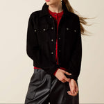 Ariat Badlands Jacket black genuine goat suede western jacket womens western boutique Utah SKU 10080679