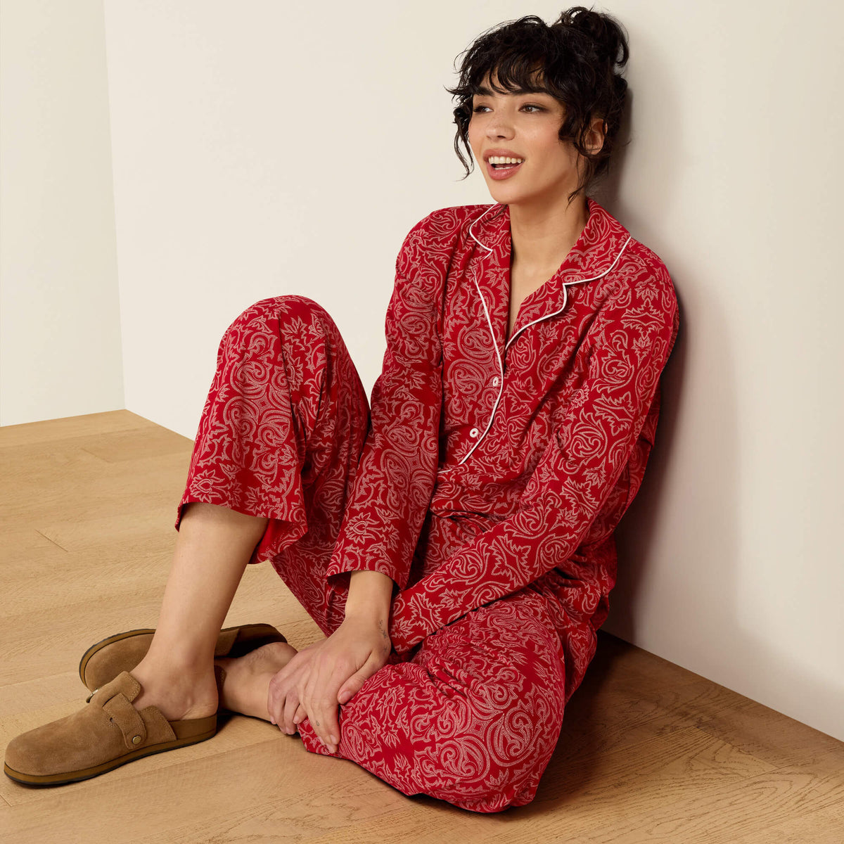 Ariat Dreams Pajama Set matching long sleeve button front top and full length pants western fashion