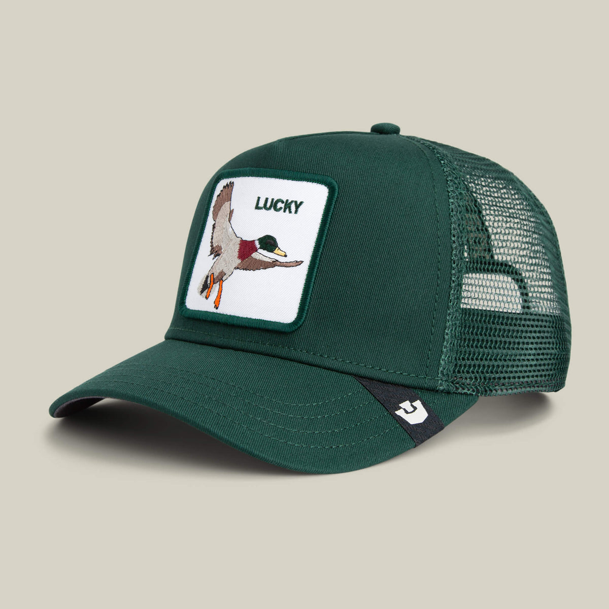 Goorin Bros The Lucky Duck classic trucker silhouette with a structured front and precurved brim cowgirl style