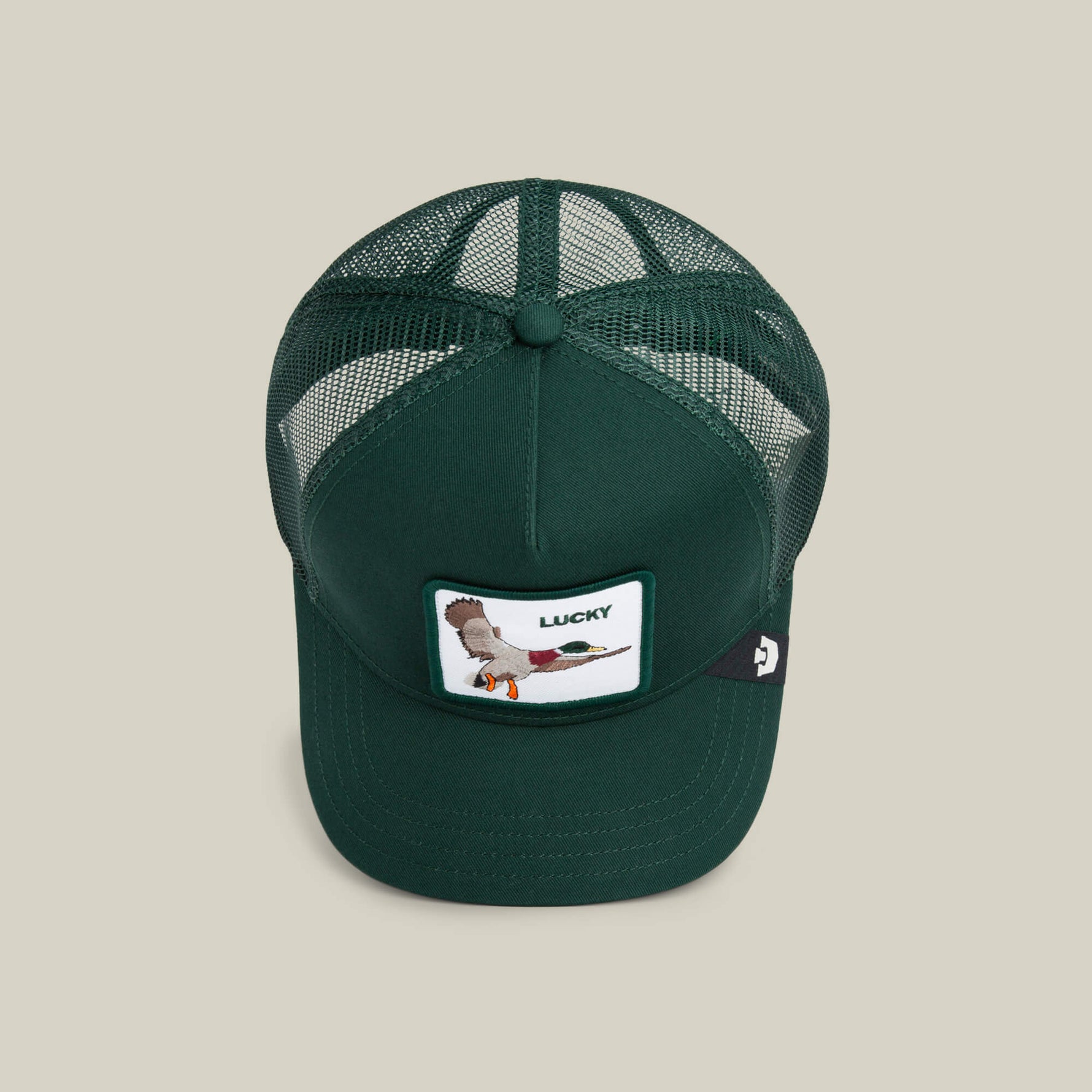 Goorin Bros The Lucky Duck six panel crown with a matching covered top button and clean seams rodeo ready