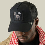 Goorin Bros Badlands Stallion classic trucker silhouette with a structured front and precurved brim cowgirl style