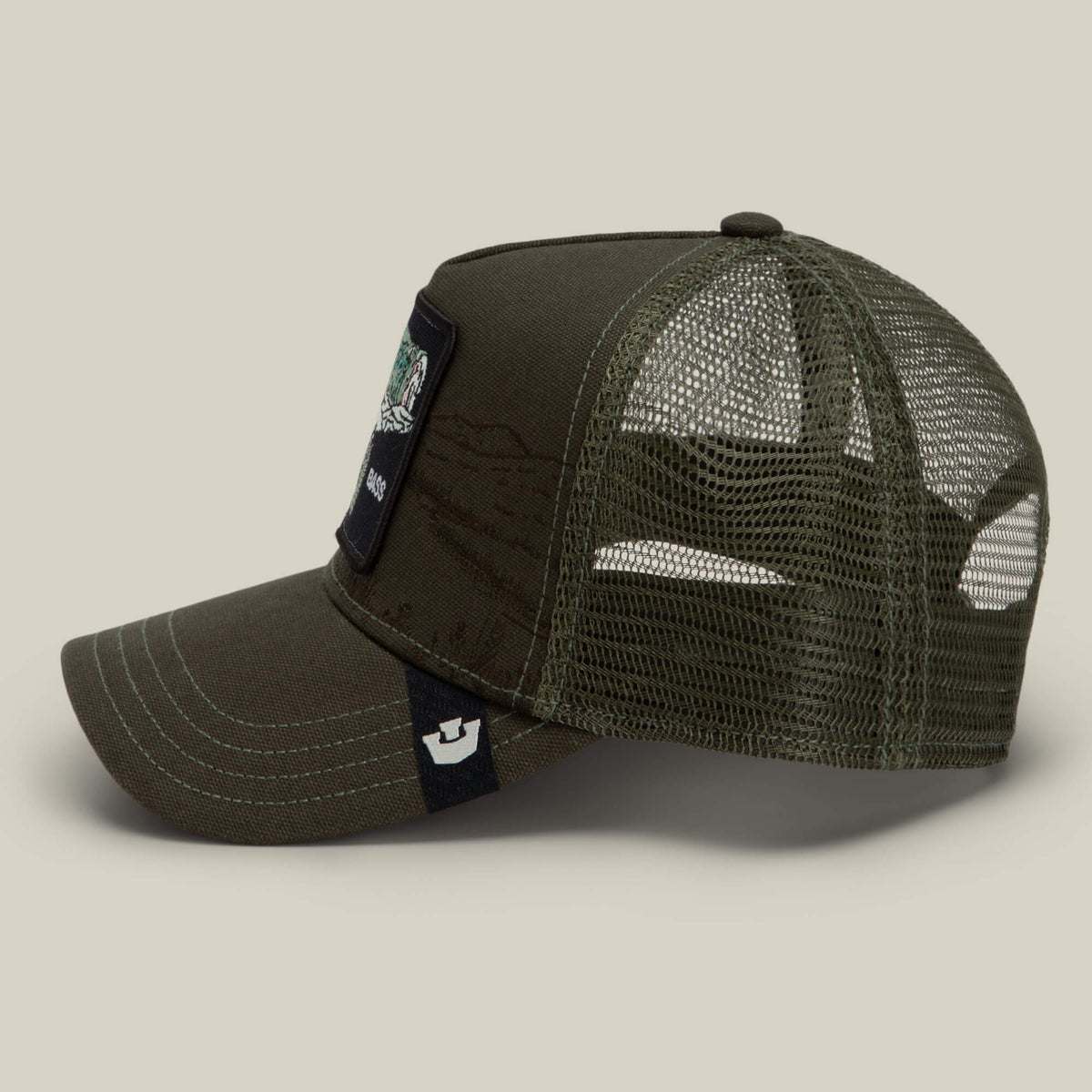 Goorin Bros Badlands Bass olive mesh panels through the sides and back for airflow cowboy style