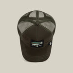 Goorin Bros Badlands Bass six panel crown with a matching covered top button and clean seams rodeo ready
