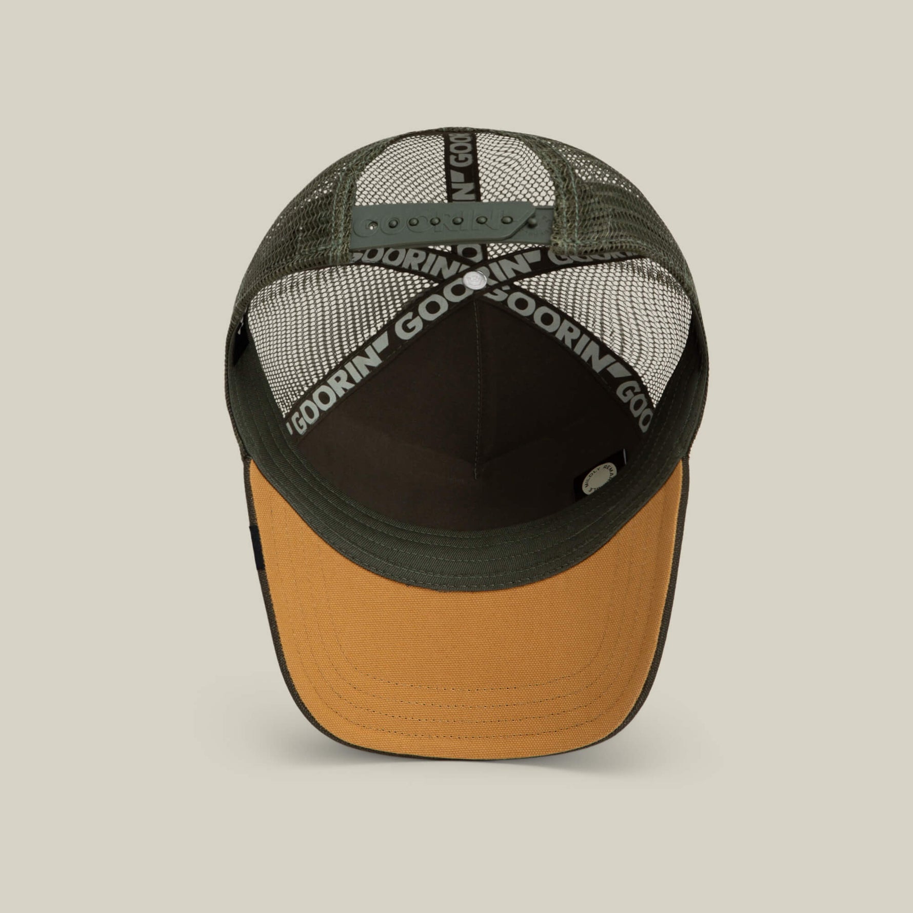 Goorin Bros Badlands Bass tan underbrim beneath the brim for a quiet contrast Kamas Utah