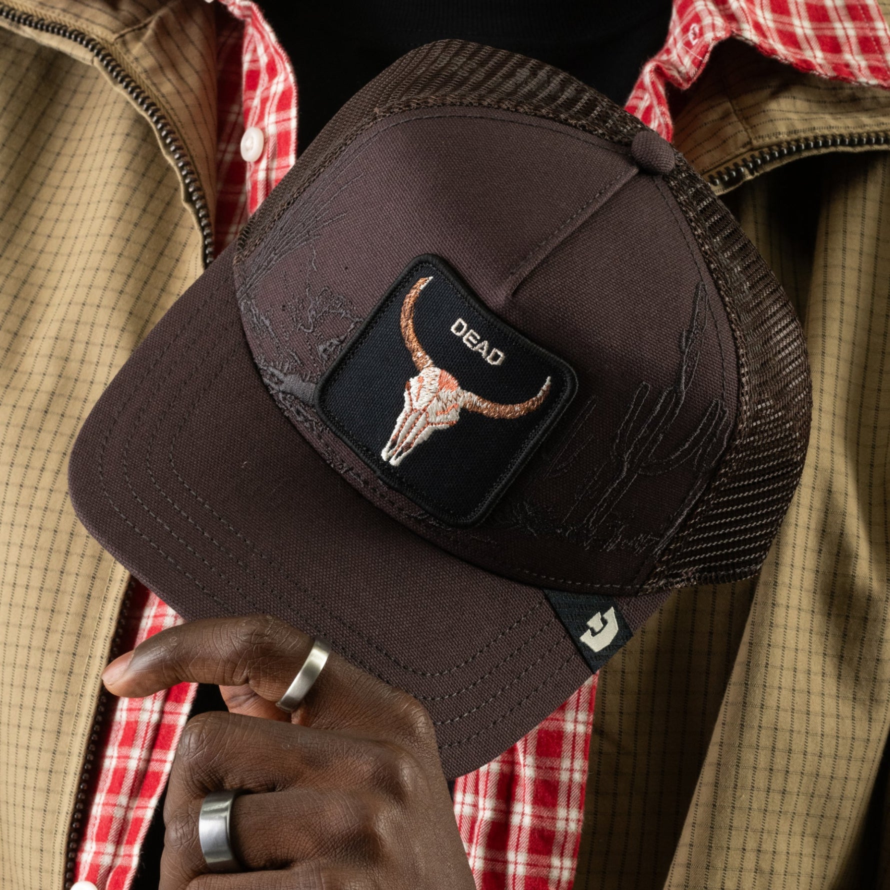 Goorin Bros Badlands Skull deep brown colorway that pairs with denim and boots womens western boutique