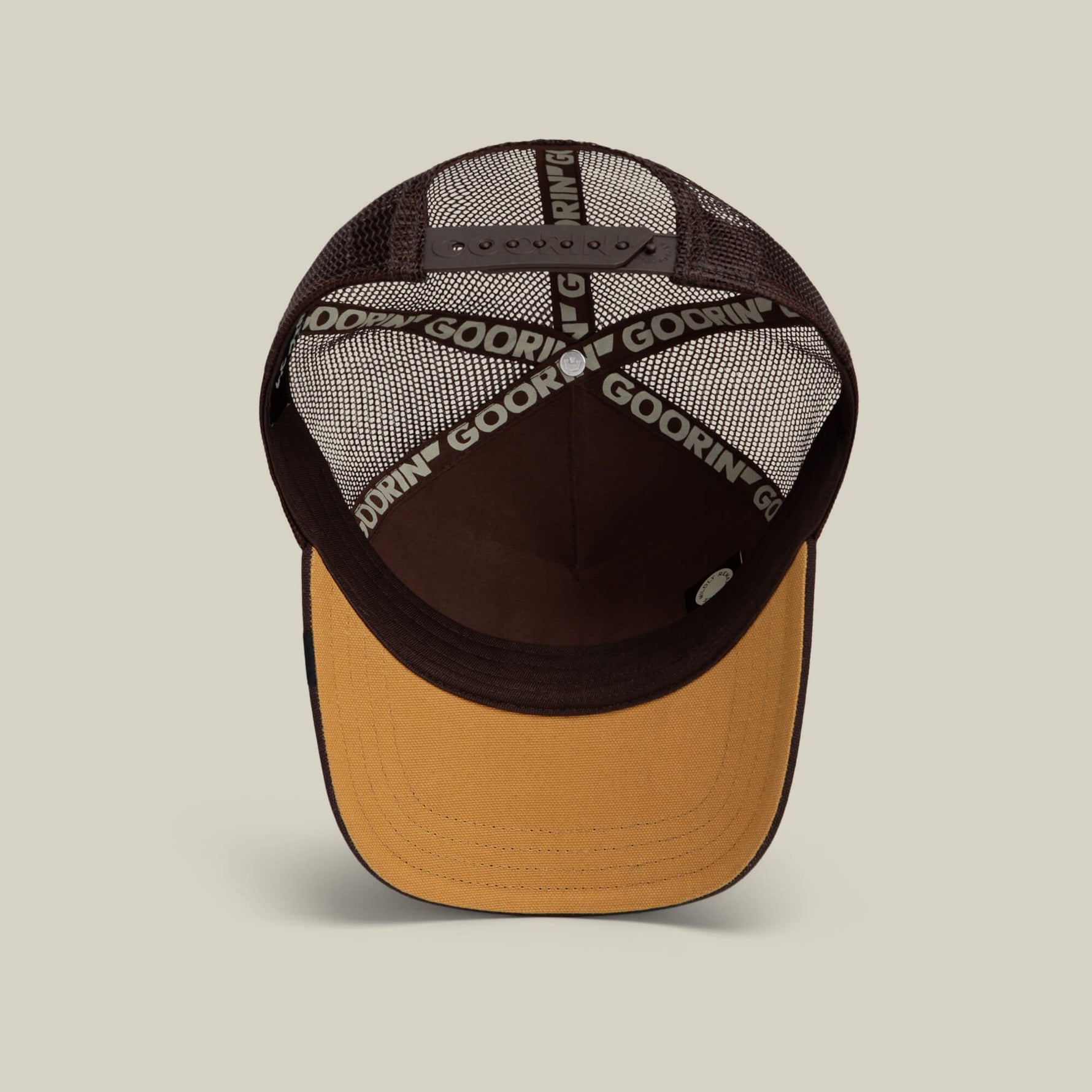 Goorin Bros Badlands Skull tan underbrim beneath the brim for a quiet contrast Kamas Utah