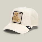 Goorin Bros Double Stuffed Teddy classic trucker silhouette with a structured front and precurved brim cowgirl style