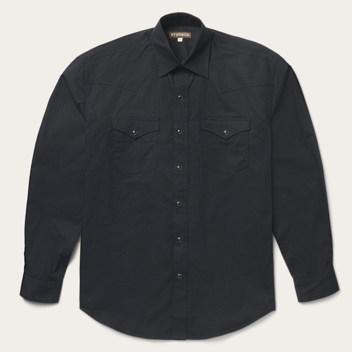 Stetson Mens Poplin Shirt with Snaps at boltranchstore.com mens western shirt mens button up black pearls free shipping 11-001-0465-1022 solid blck western shirt 