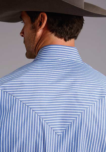 Stetson Mens Snap Candy Stripe Western Shirt