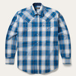 Stetson Mens Azure Ombre Shirt 11-001-0478-2010-BU plaid western stetson pearl snap shirt Boltranchstore.com Free Shipping