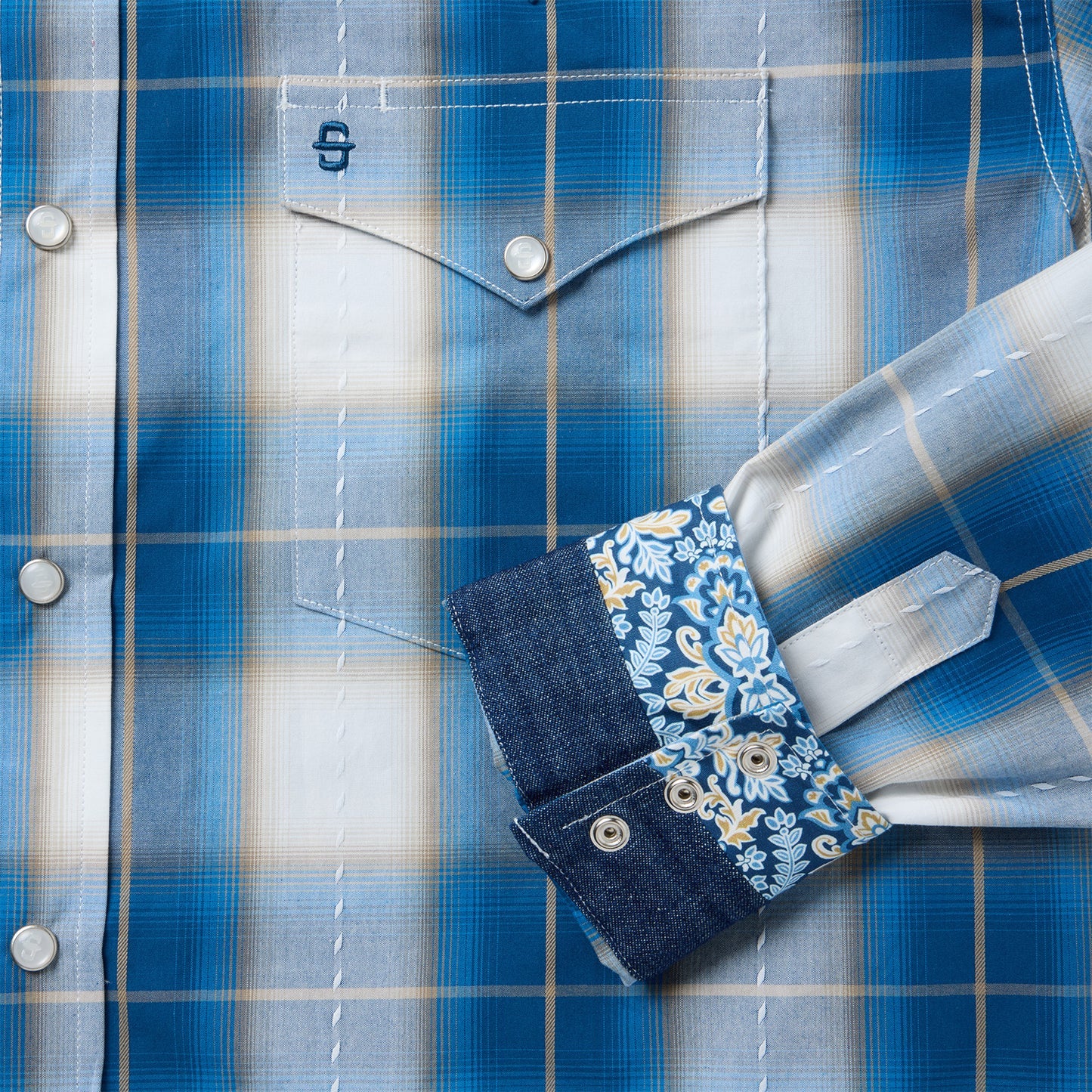 Stetson Mens Azure Ombre Shirt