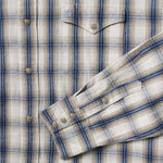 Stetson Flannel Plaid Western Shirt Blue soft garment washed flannel for cool evenings and rodeo weekends Kamas