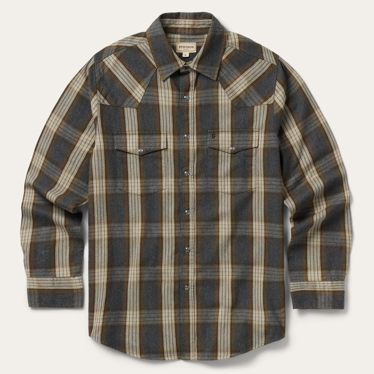 Stetson Heather Plaid Snap Shirt