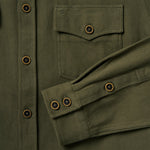 Stetson Rugged Twill Western Shirt Jacket Olive garment washed layer for work days and weekend western fashion