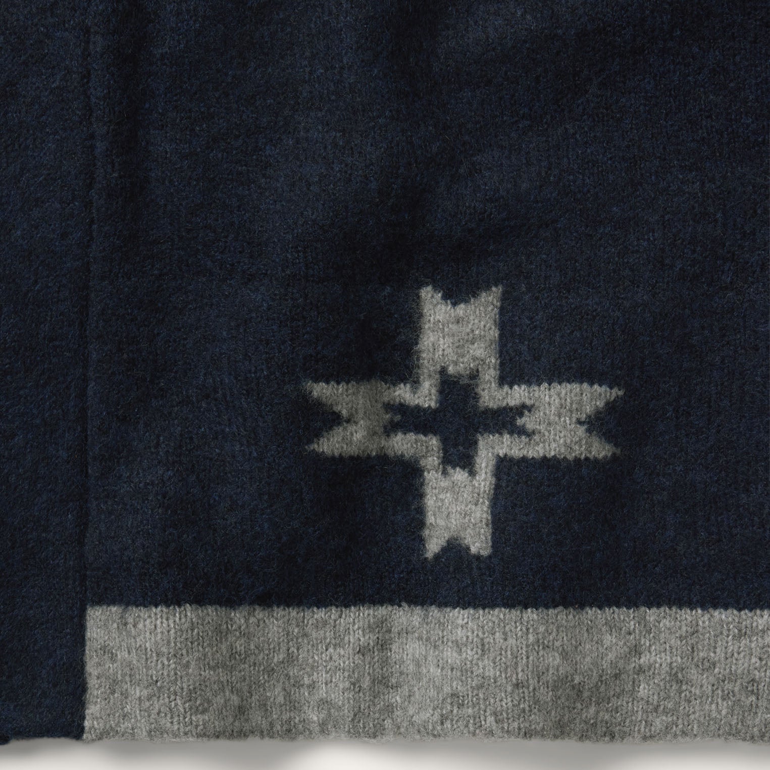 Western Rider Shawl Cardigan southwestern design across the lower front in a cozy knit blend for rodeo and ranch wear