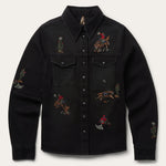 Stetson Womens Embroidered Black Denim Shirt womens rodeo shirt embroidered at boltranchstore.com