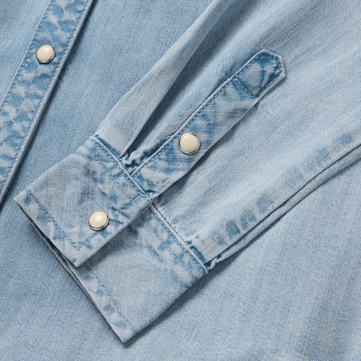Stetson Light Denim Western Shirt everyday denim layer for ranch wear and western fashion Park City