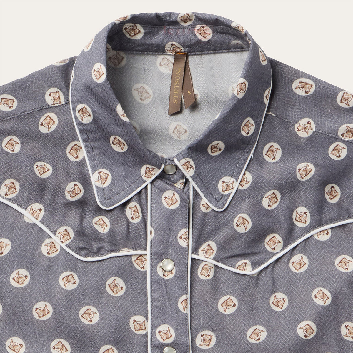 Stetson Womens Horse Pennies Print Shirt 