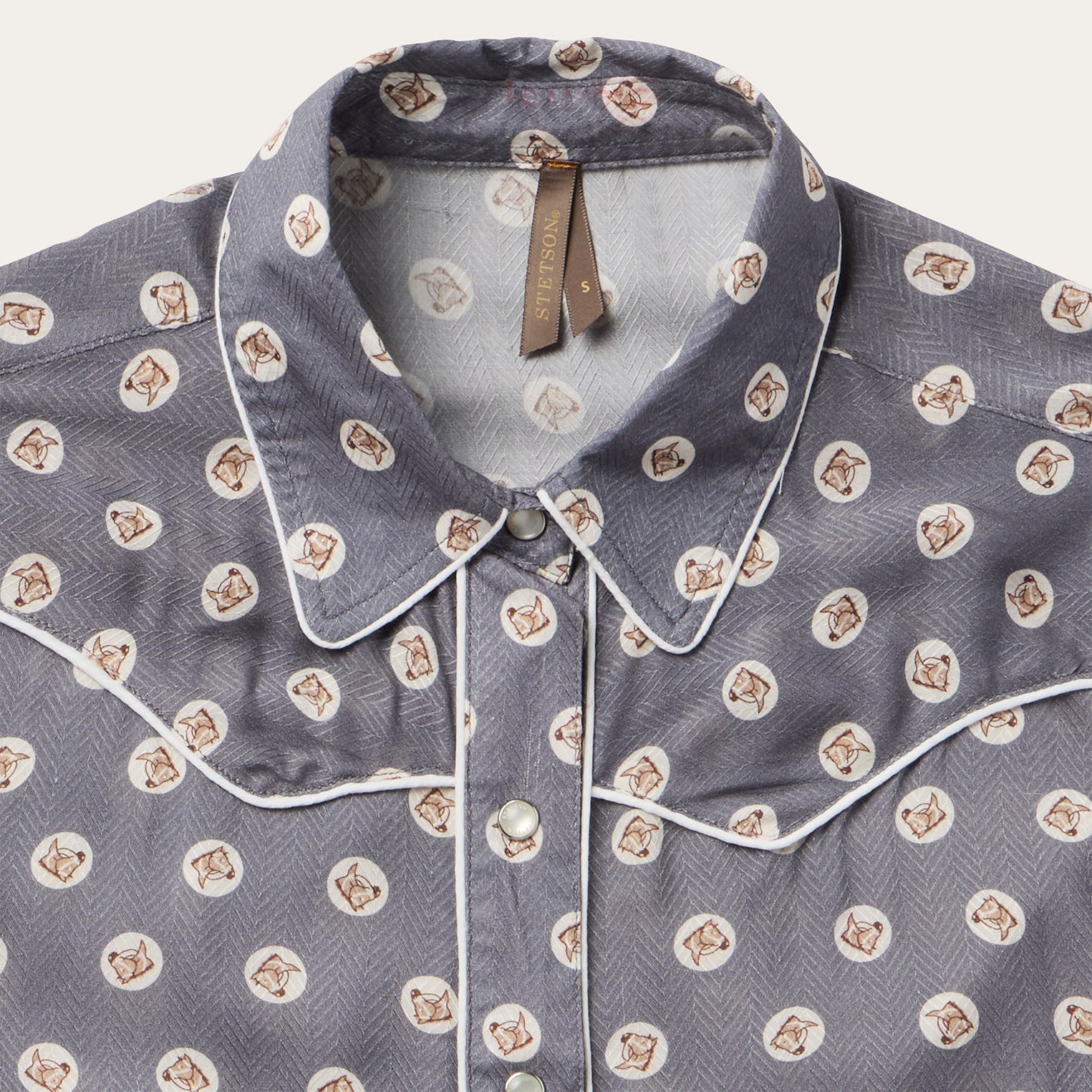 Stetson Womens Horse Pennies Print Shirt 