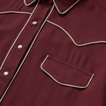 Stetson Twill Western Shirt Wine silky blouse to wear with the matching wine twill skirt Kamas