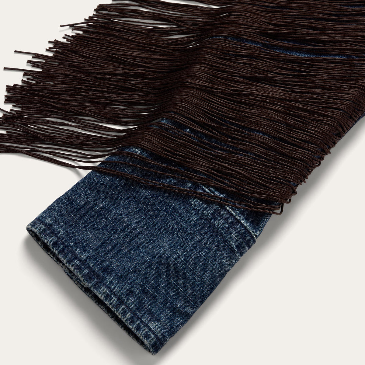 Stetson Denim Fringe Western Shirt statement denim shirt for concerts and the NFR Park City