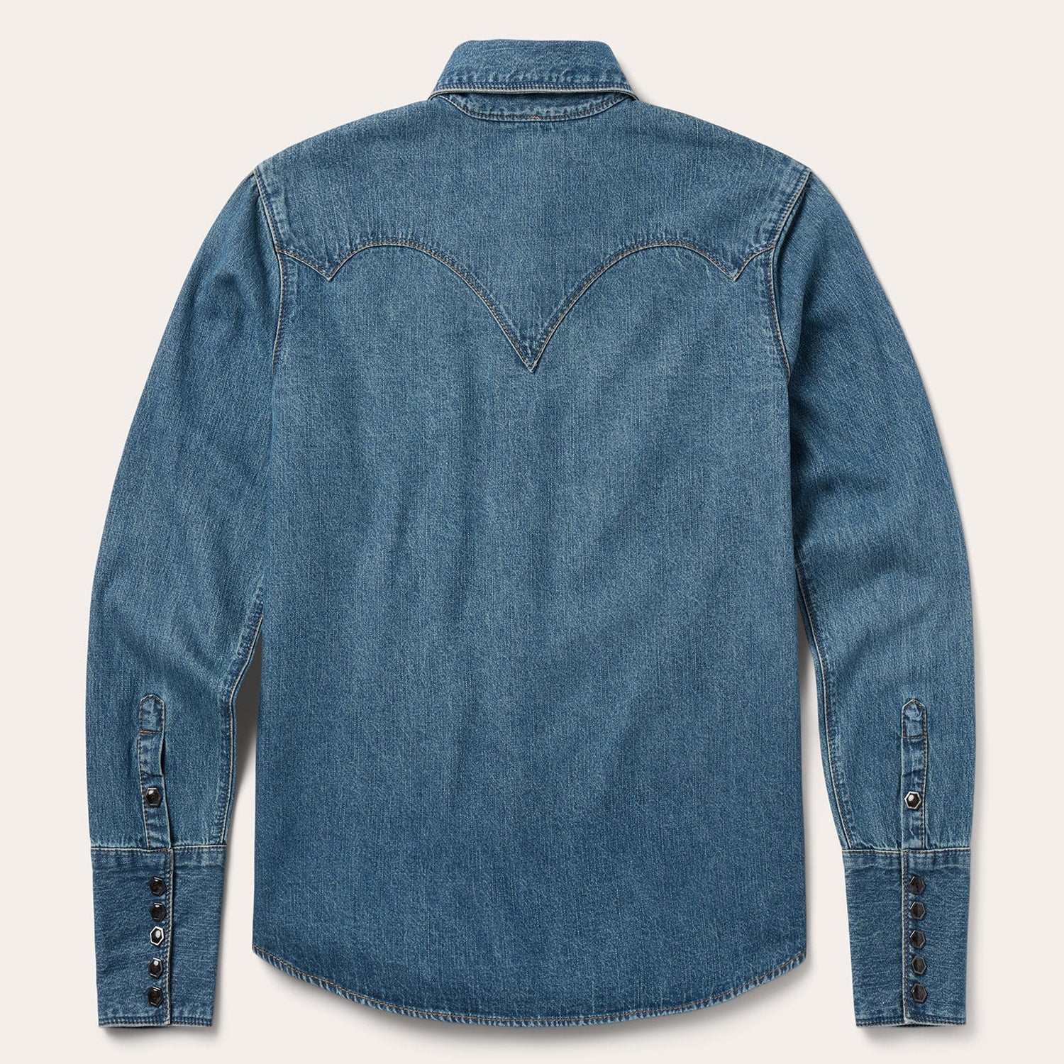 Stetson Chocolate Snap Western Womens Denim Shirt