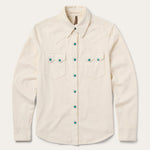 Stetson Turquoise Snap Western Denim Shirt 11-050-0594-9364-WH_Cream_1 Womens western long sleeve shirt free shipping at Boltranchstore.com