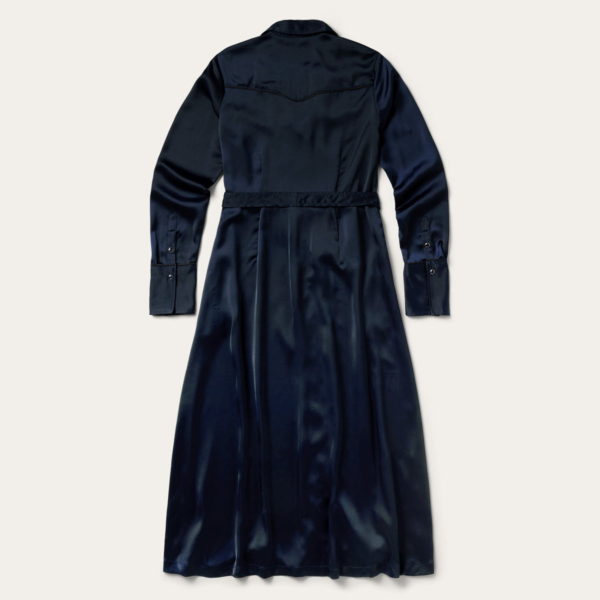 Stetson Satin Western Dress single point back yoke with front and back waist darts