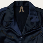 Stetson Satin Western Dress open notch collar with full snap front placket