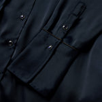 Stetson Satin Western Dress wide snap cuffs with smile pockets and side seam pockets