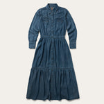 Blue denim dress everyday dress western dress NFR outfit at boltranchstore.com