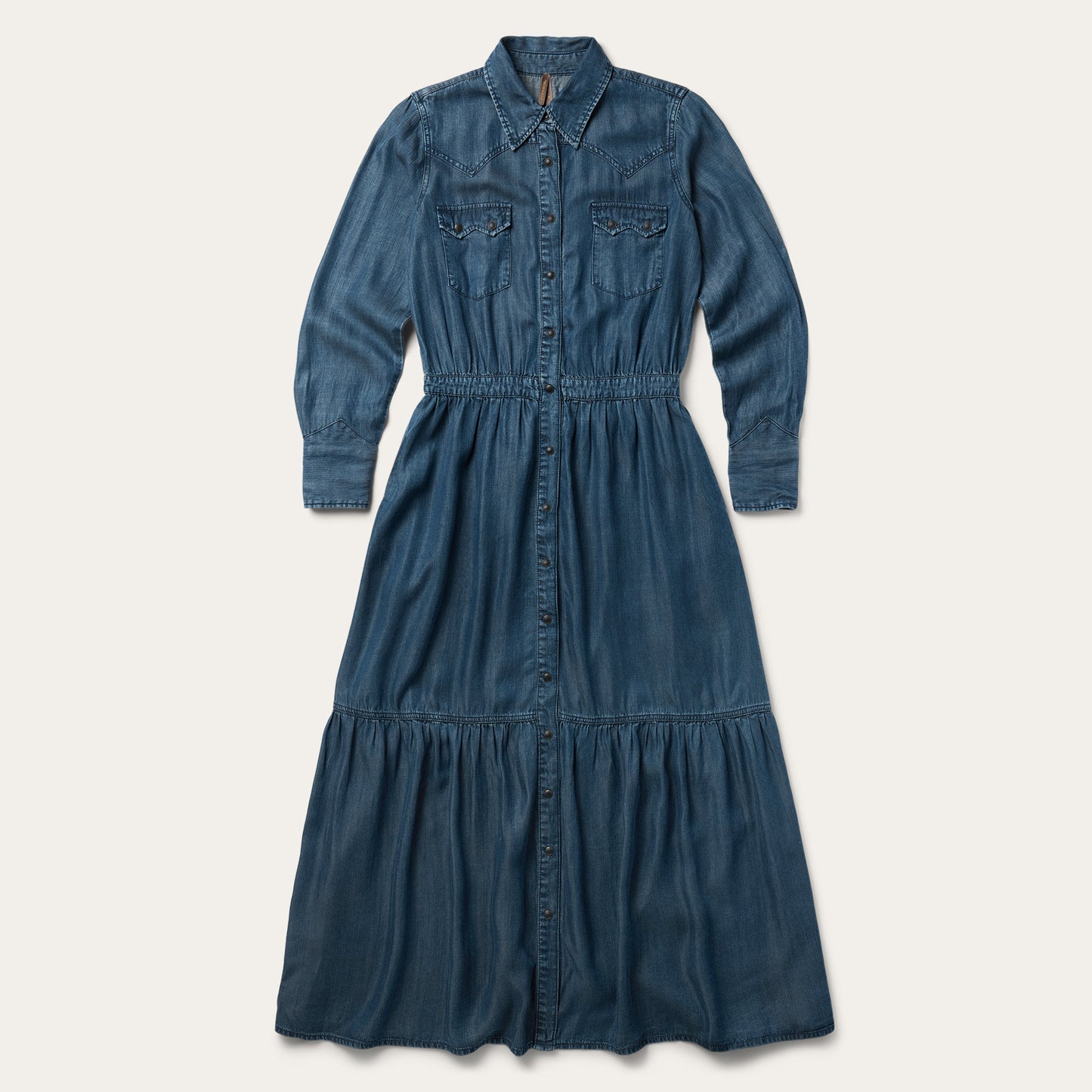 Blue denim dress everyday dress western dress NFR outfit at boltranchstore.com