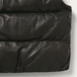 Stetson Oversized Leather Down Fill Vest cold weather layer for ranch chores and Park City weekends