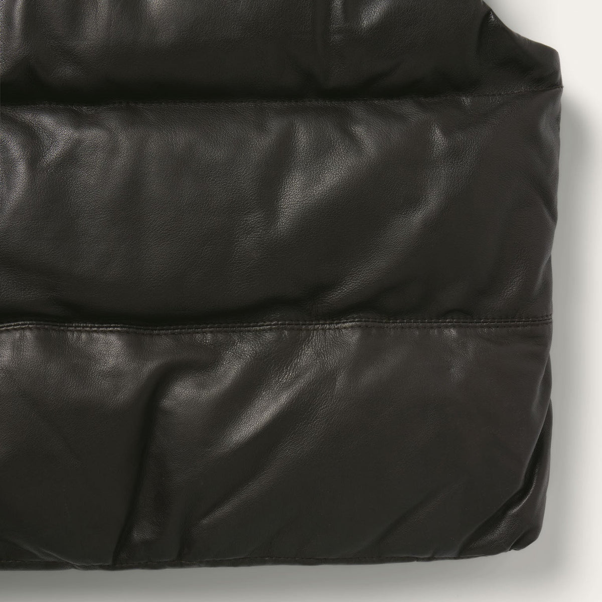 Stetson Oversized Leather Down Fill Vest cold weather layer for ranch chores and Park City weekends