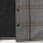 Stetson Windowpane Shirt Jacket Light Grey microfleece lined warmth and inside locker loop western fashion