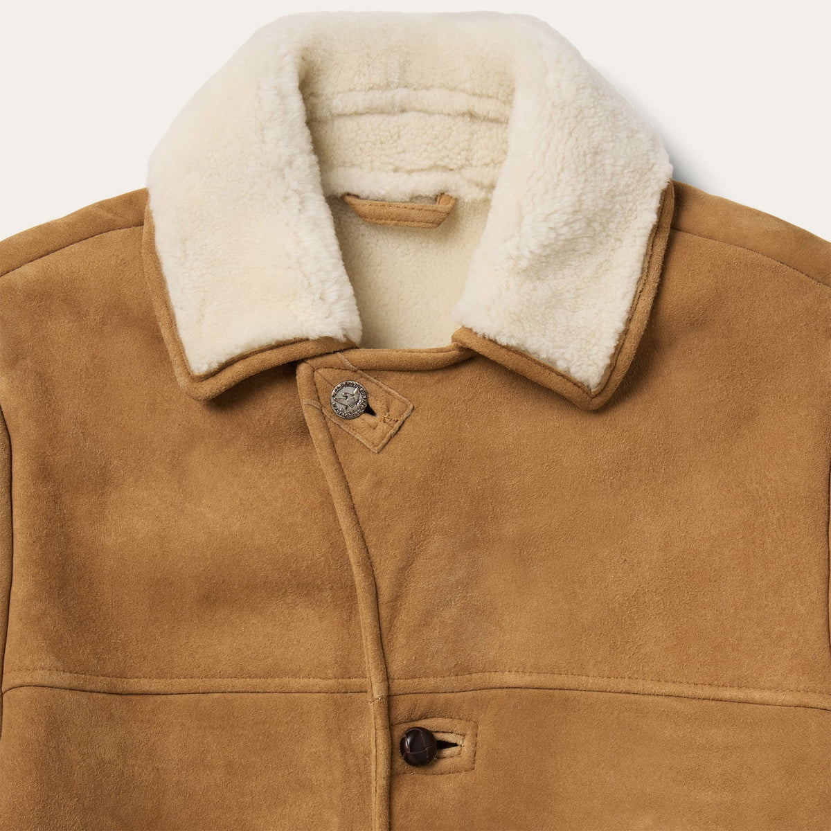 Stetson Mens Suede Shearling Ranch Coat