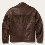 Stetson Leather Fringe Jacket welt hand pockets and button cuffs on a fully lined coat
