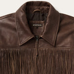 Stetson Leather Fringe Jacket classic western leather outerwear for cold weather Kamas