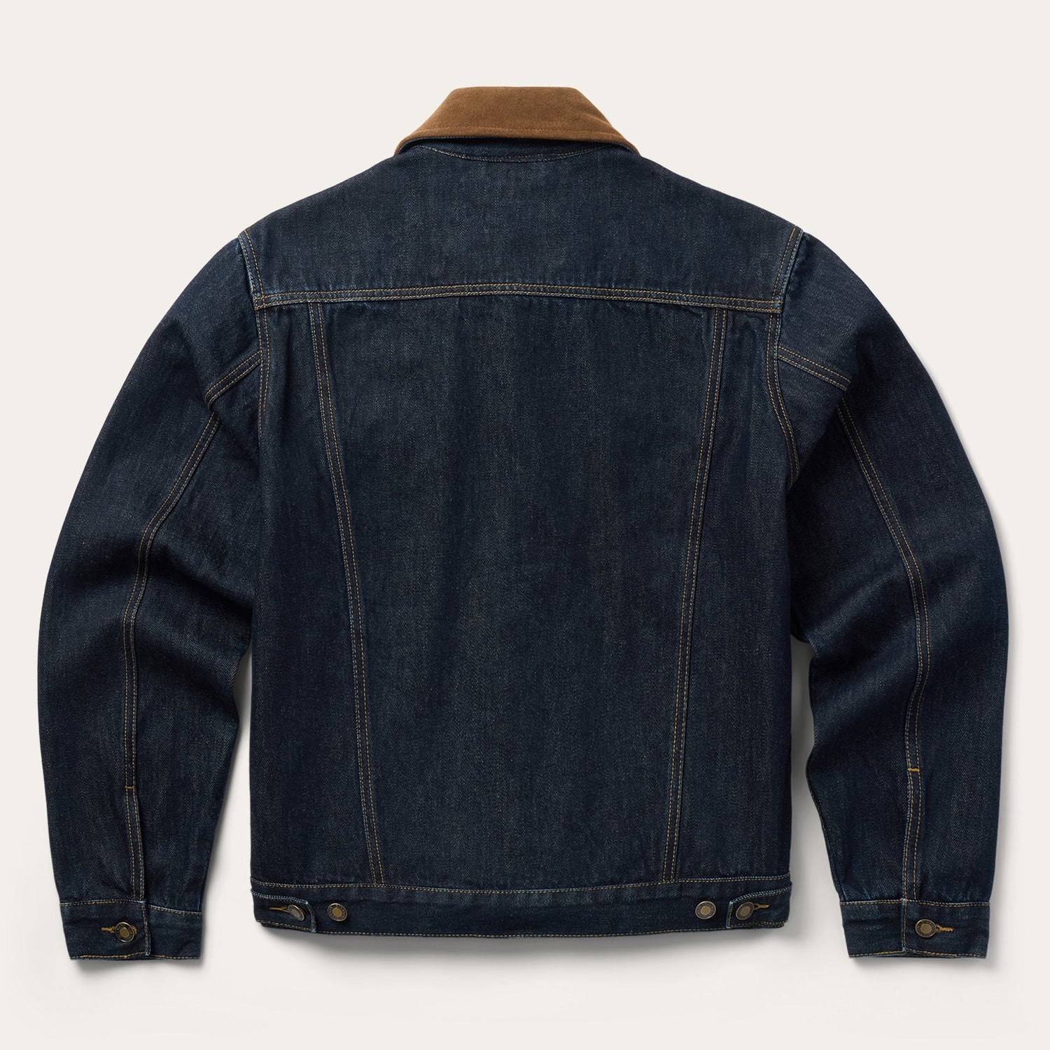 Stetson Suede Collar Raw Denim Jacket