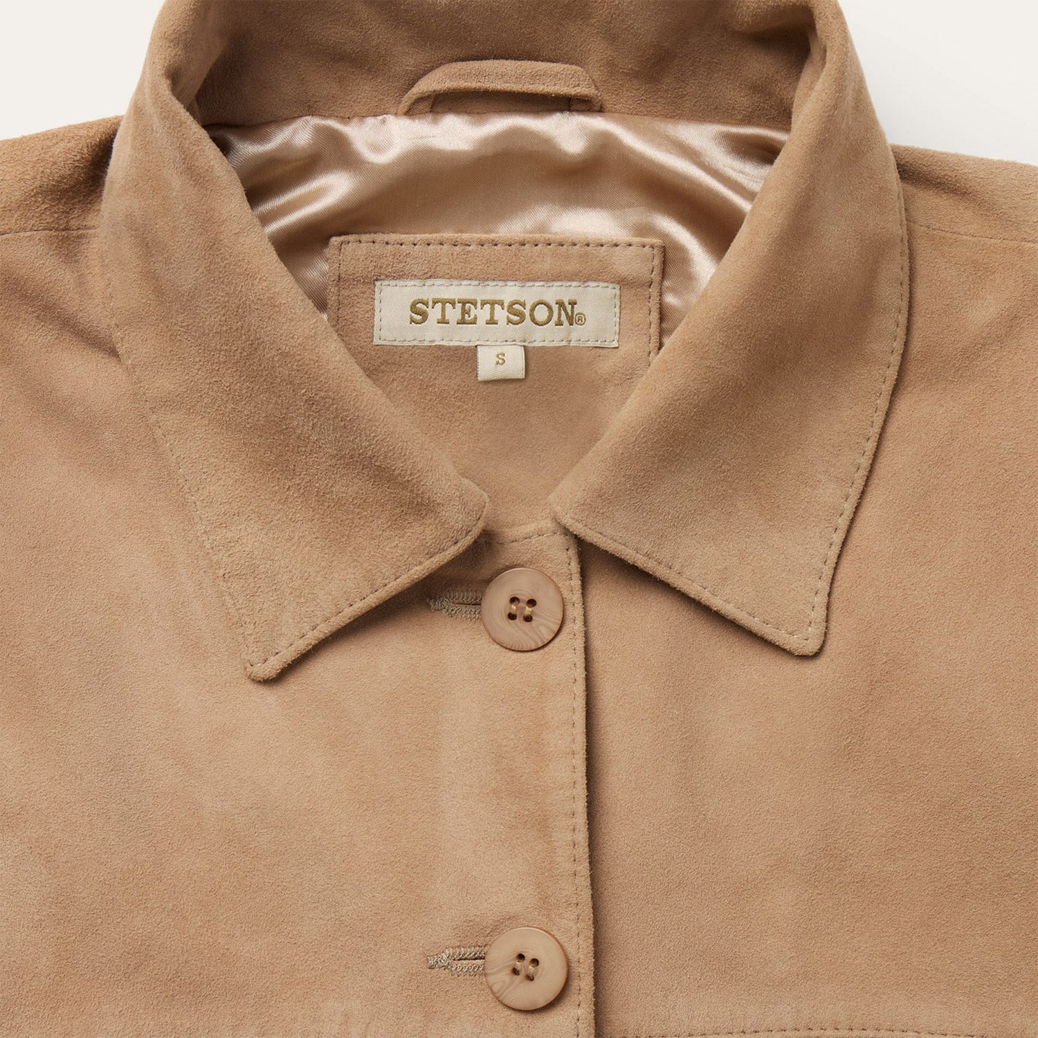 Stetson Womens Bone Suede Fringe Jacket