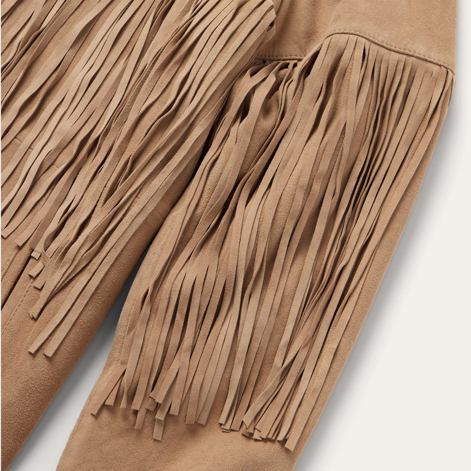 Stetson Womens Bone Suede Fringe Jacket