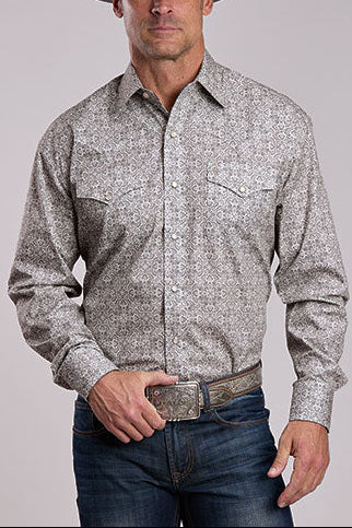 Stetson Mens Paisley Medallion Pearl Snap free shipping at boltranchstore.com