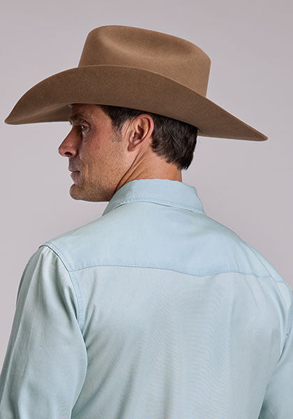 Stetson Mens Chambray Western Shirt