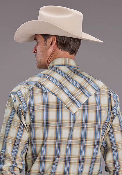 Stetson Classic Ombre Plaid Satin Stripe