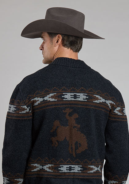 Stetson Mens Zip Thunderbird Cardigan