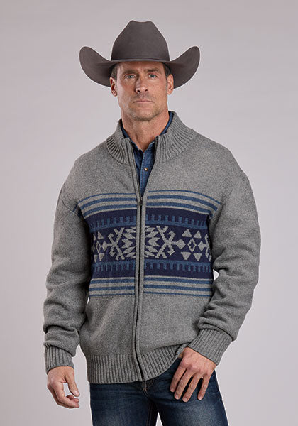 Stetson Mens Aztec Border Cardigan
