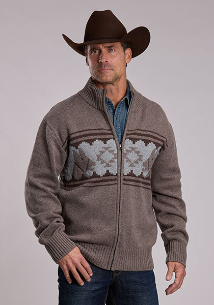 Stetson Mens Serape Horse Cardigan