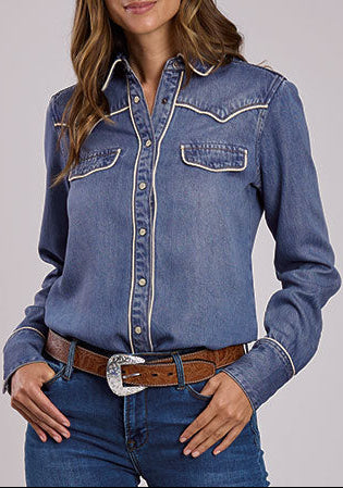 Stetson Womens Tencel Denim Blouse free shipping at boltranchstore.com