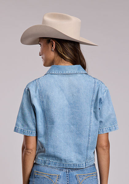 Stetson Denim Crop Short Sleeve Shirt